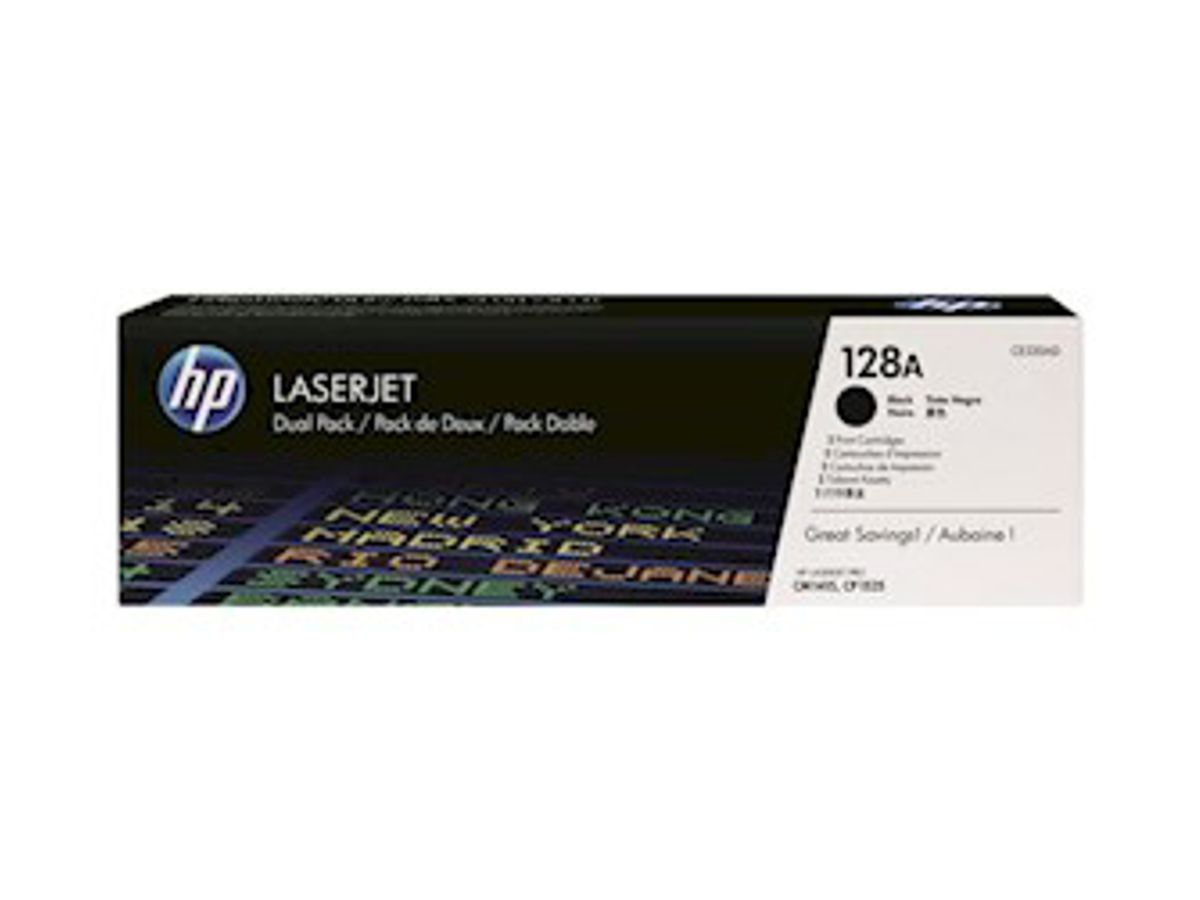 HP 128a Toner Ce320ad 2x Sort