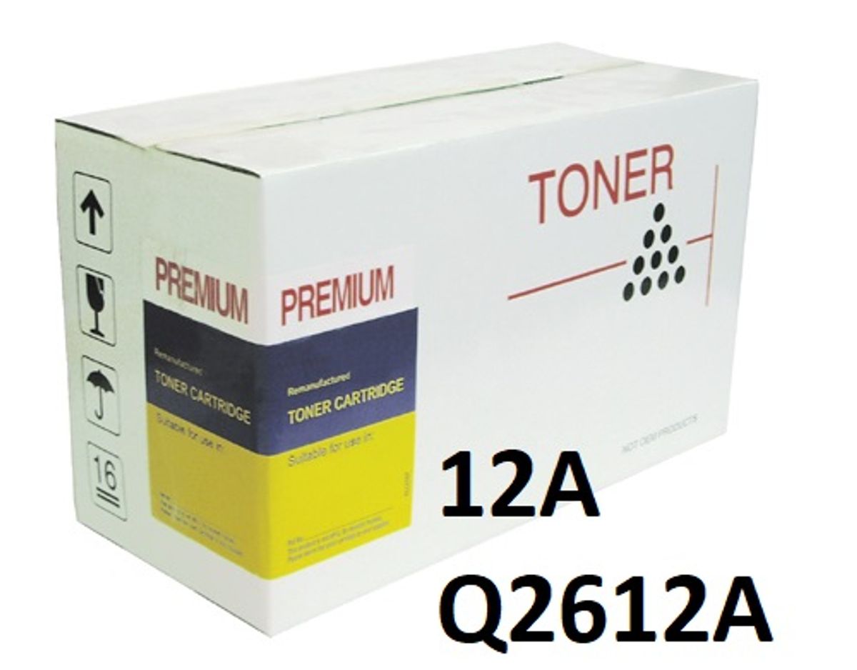 HP 12A Sort Toner Q2612A Kompatibel