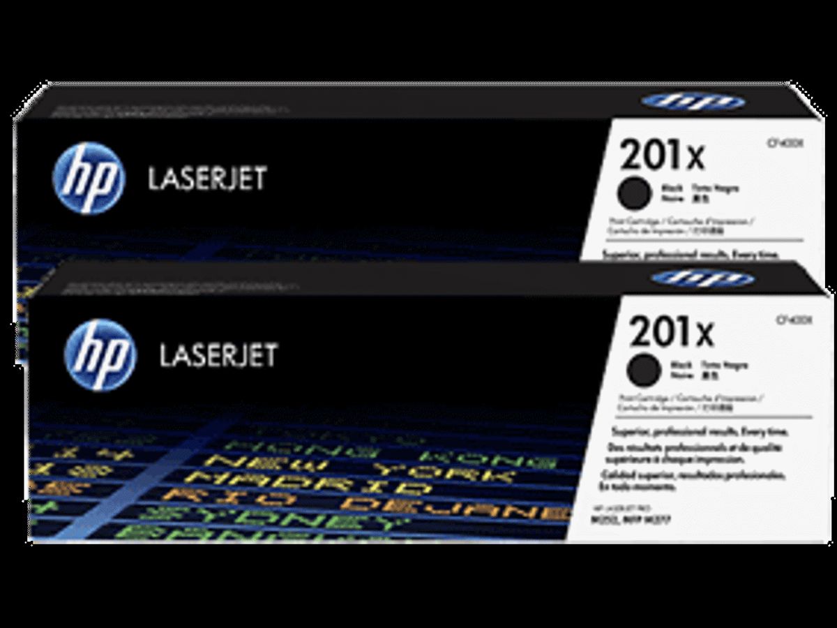 HP 201x Toner Cf400xd 2x Sort