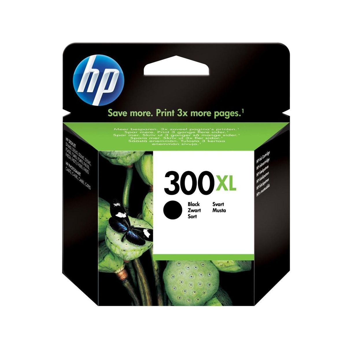 HP 300 XL BK (CC641EE) sort blækpatron, Original, 12 ml