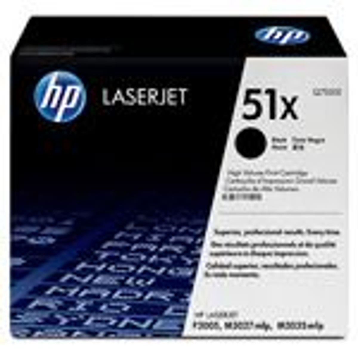 HP 51X - Q7551X Sort Lasertoner Original