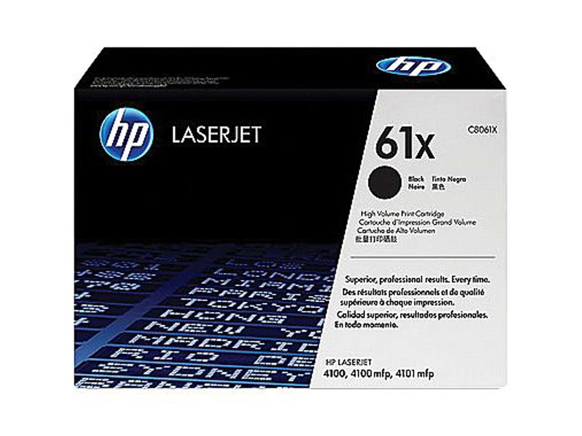 HP 61X Toner C8061x Sort