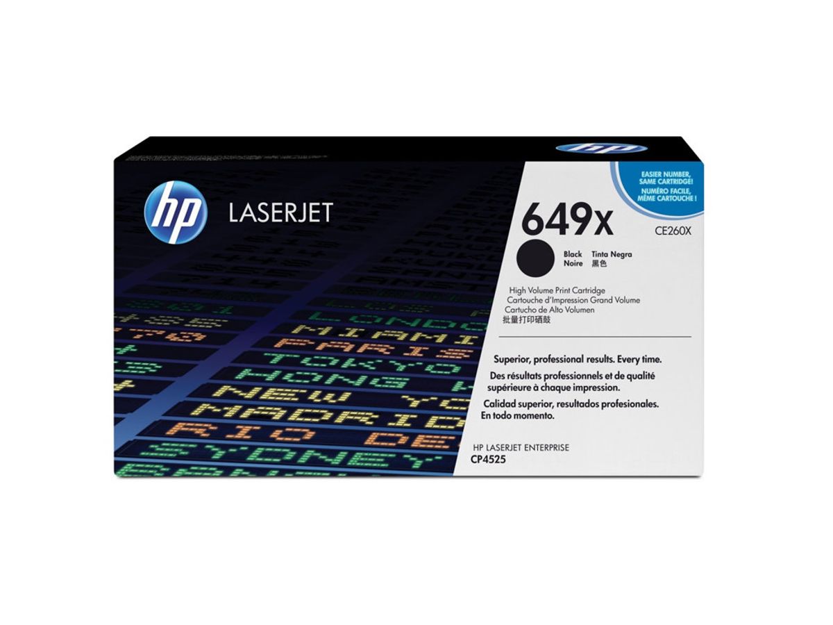 HP 649x Toner Ce260x Sort