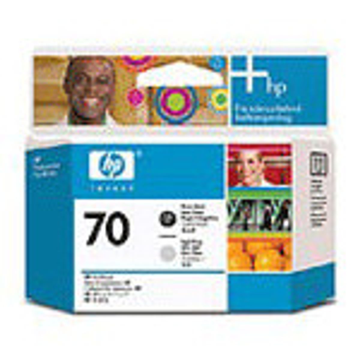 HP 70 Foto Sort & Lys Grå Printhead Original