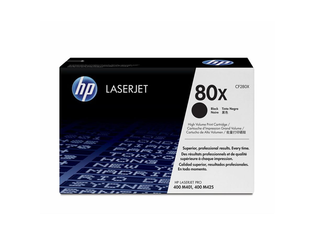 HP 80X Toner Cf280x Sort