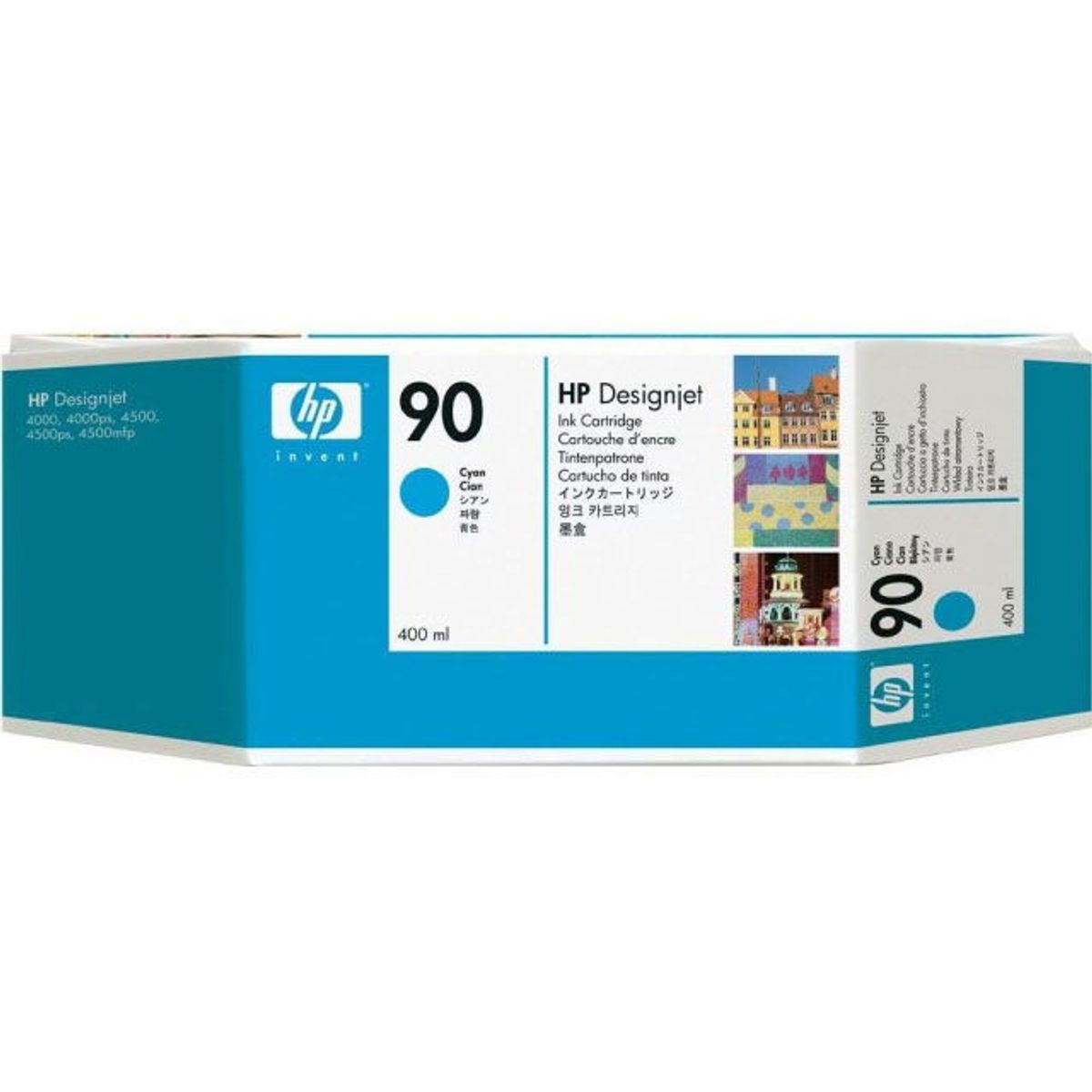 HP 90 C5061A Cyan Blækpatron, 400 ml