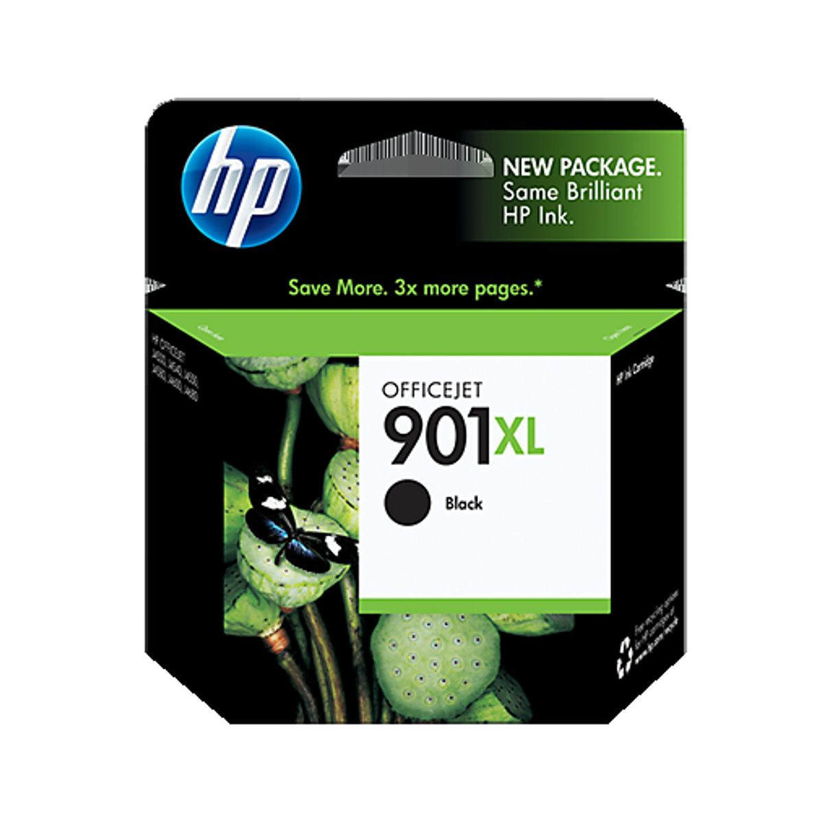 HP 901 XL BK (CC654AE) sort blækpatron, Original 14 ml