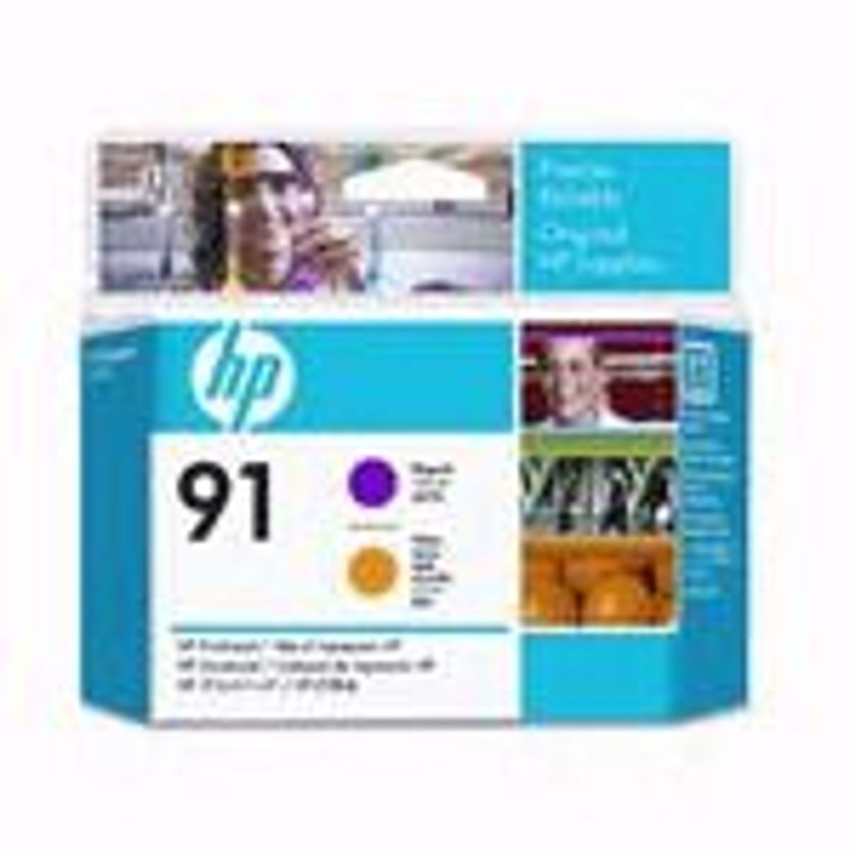 HP 91 Magenta & Gul Printhead Original