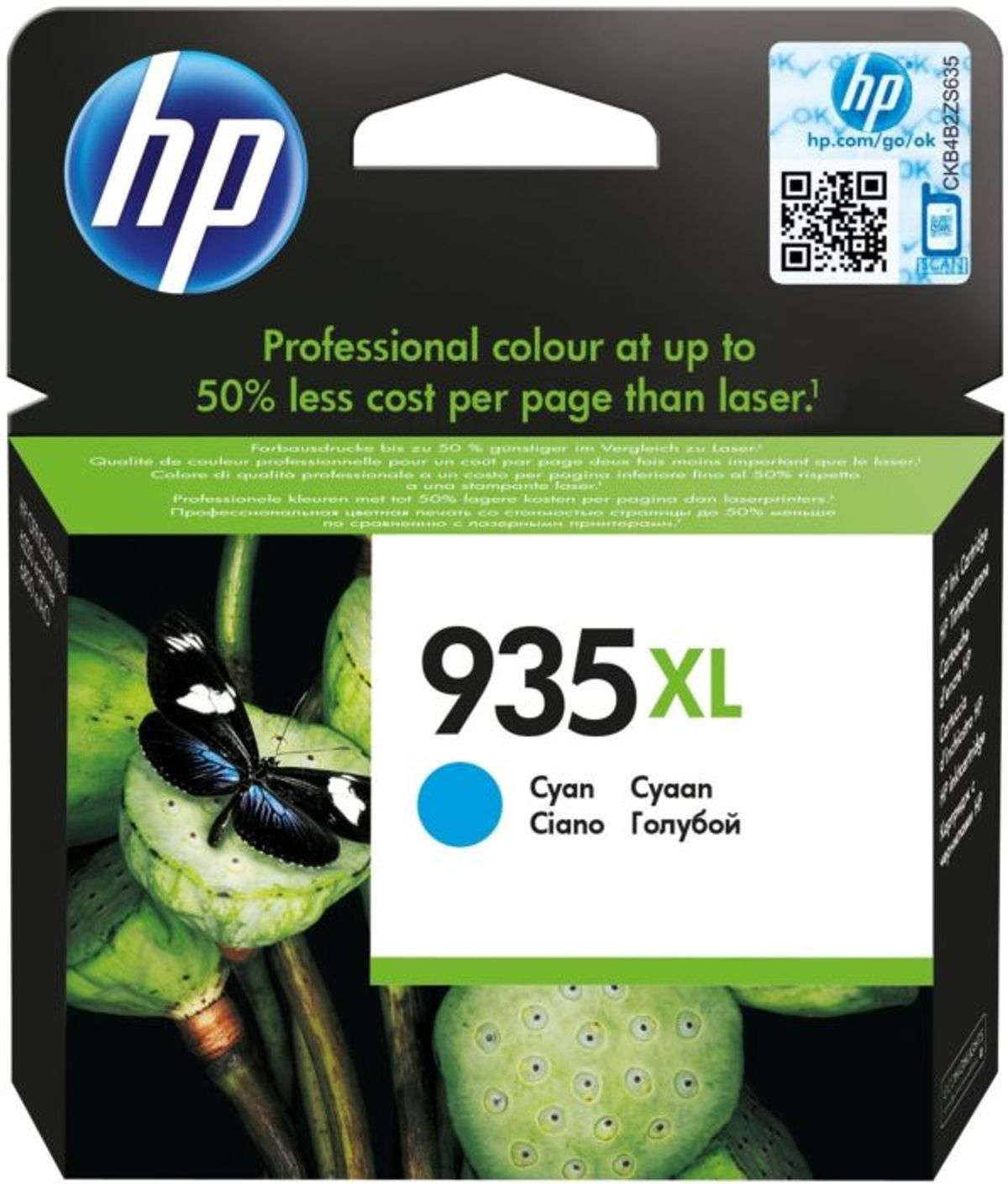 HP 935XL C2P24AE Cyan Blækpatron, 825 sider