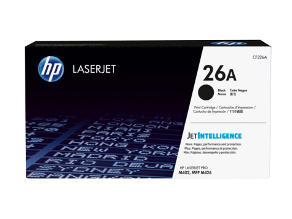 HP CF226A BK (HP 26A) Lasertoner, sort, Original, 3100 sider