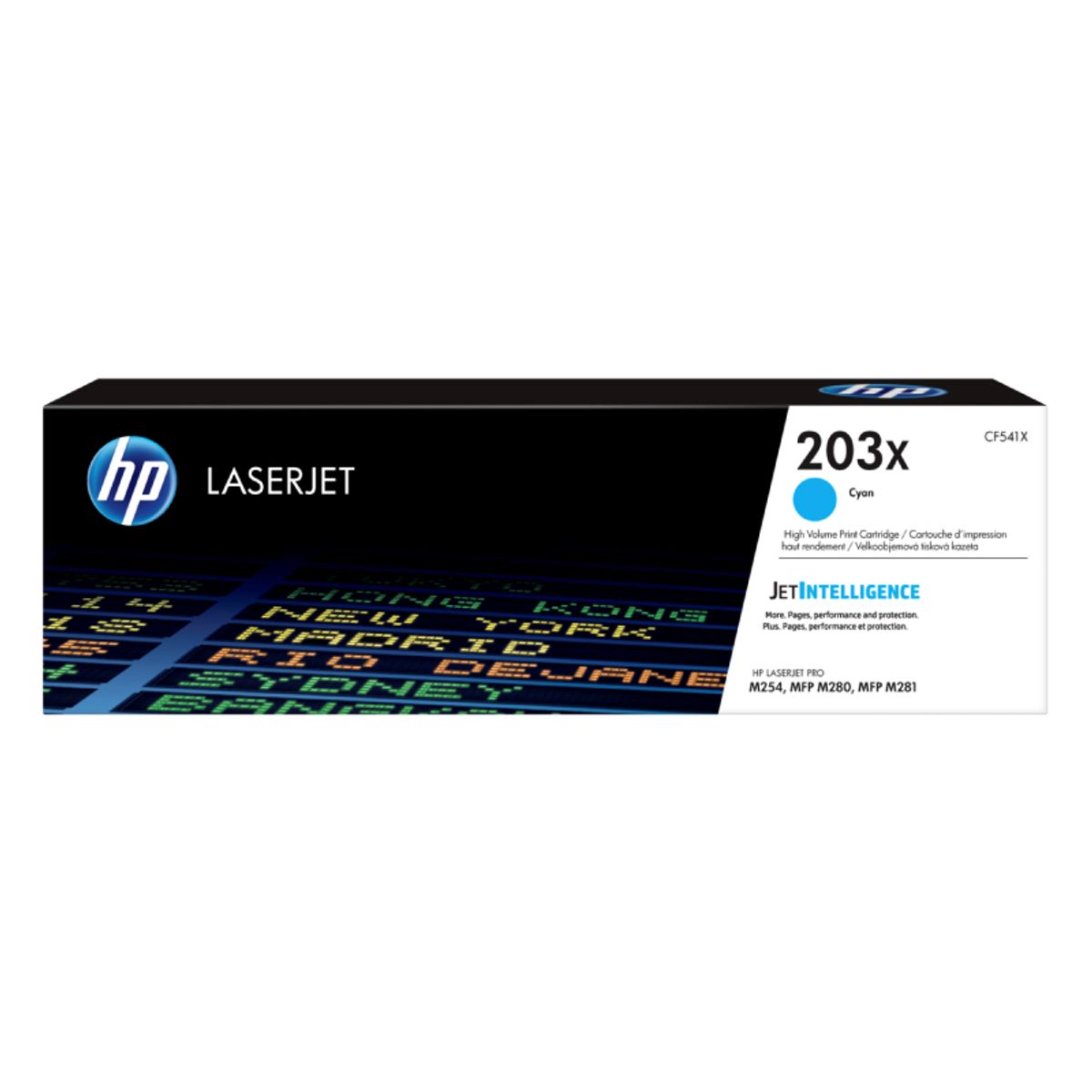 HP CF541X C (HP 203X) Lasertoner, Cyan, Original, 2500 sider