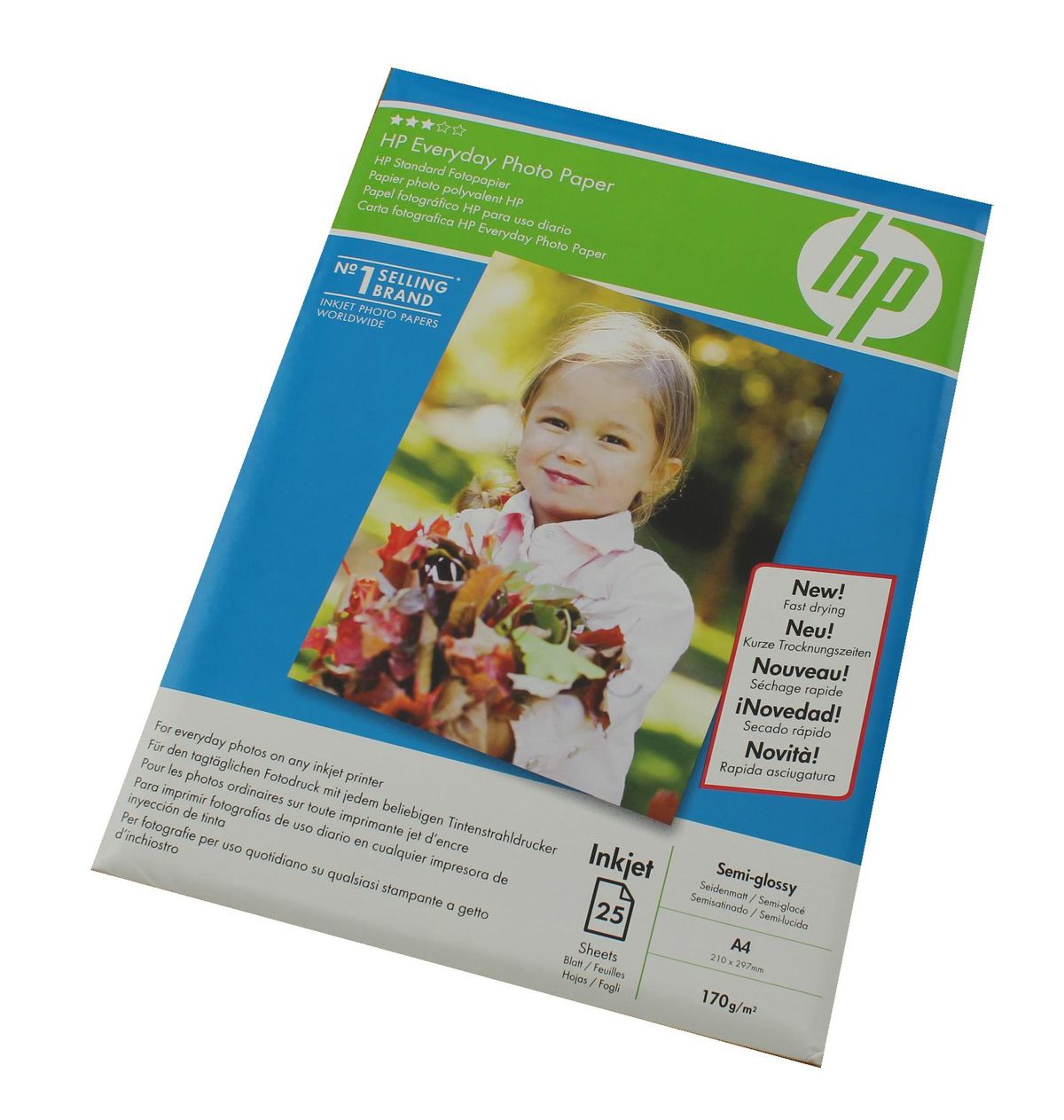 HP Everyday Semi-Glossy Photo Paper, 170g one-sided 25 ark