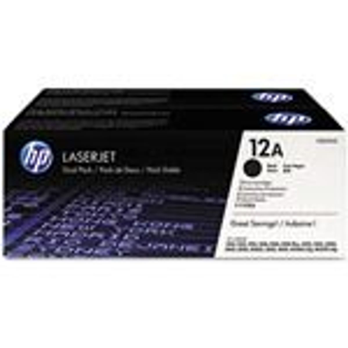 HP Q2612AD Sort Toner Twin Pakke Original