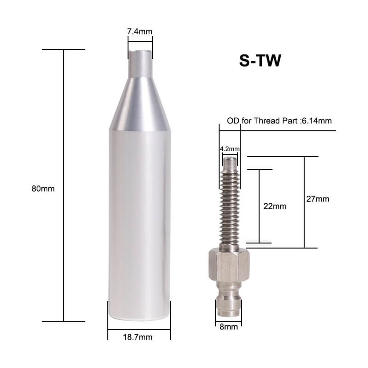 HT CO2 til HPA adapter, STW-2