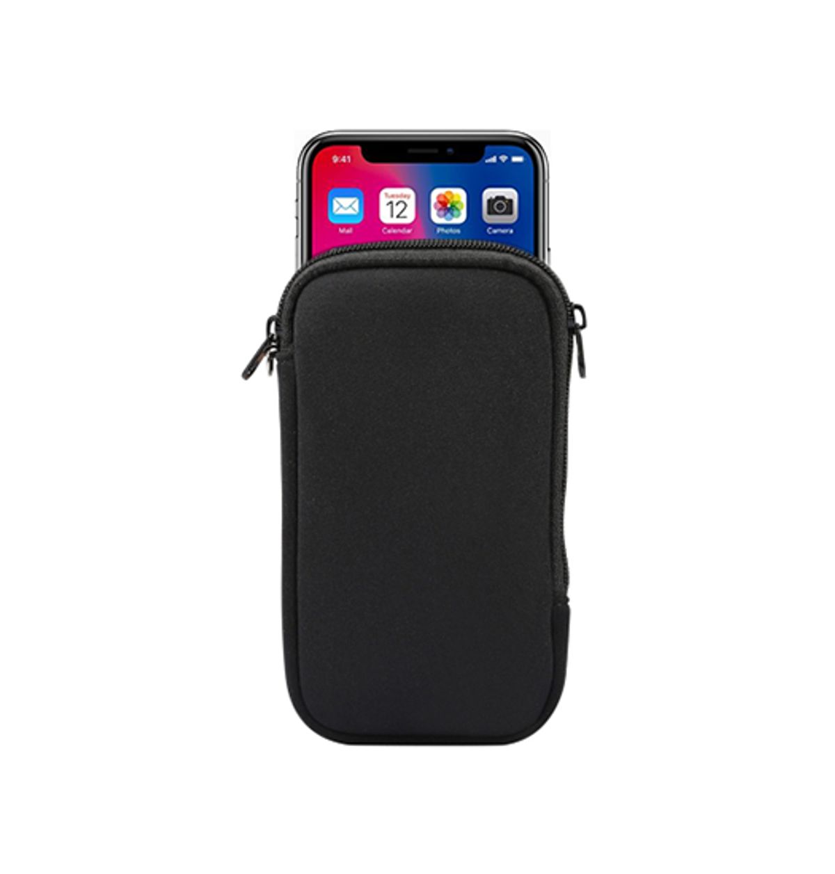 Huawei Galaxy Z Fold1 - Simple Nylon Sleeve Etui M. Lynlås - Jet Black