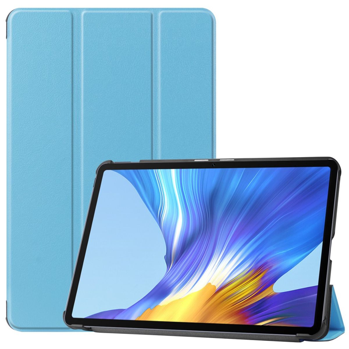 Huawei MatePad 10.4 (2020) - Tri-Fold læder cover - Lyseblå