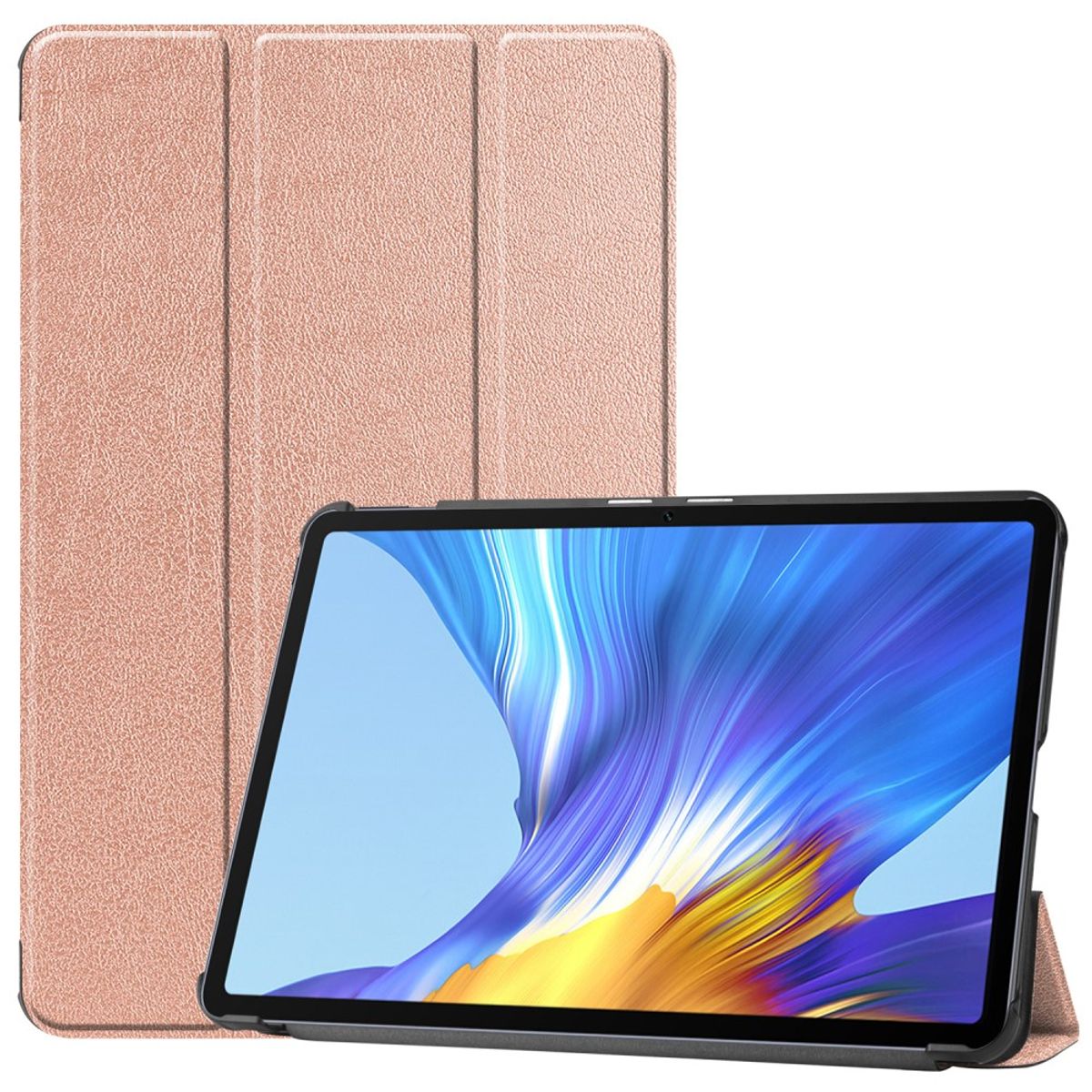 Huawei MatePad 10.4 (2020) - Tri-Fold læder cover - Rosa guld