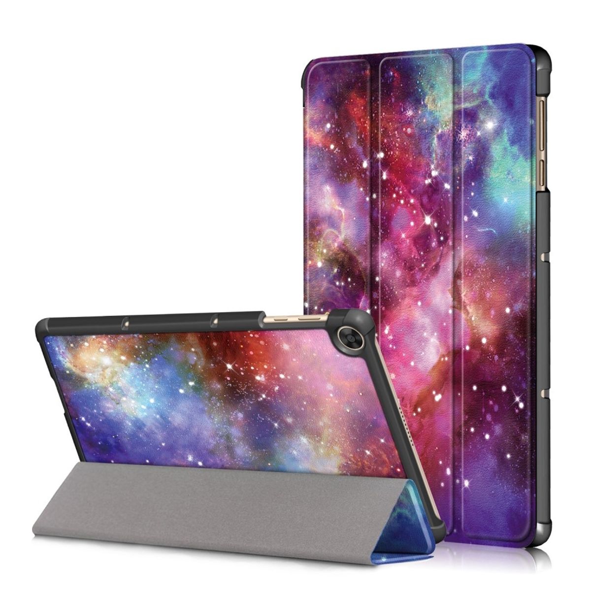 Huawei MatePad T10s - Tri-Fold læder cover med printet Design - Rummet