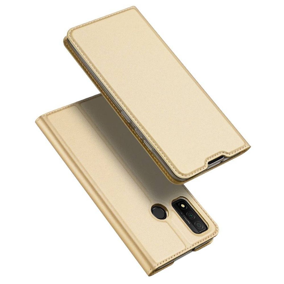 Huawei P Smart (2020) - DUX DUCIS Skin Pro læder cover - Guld