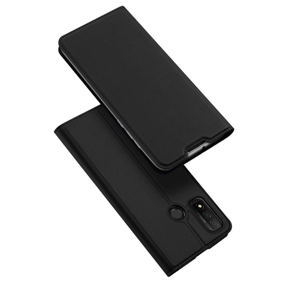 Huawei P Smart (2020) - DUX DUCIS Skin Pro læder cover - Sort