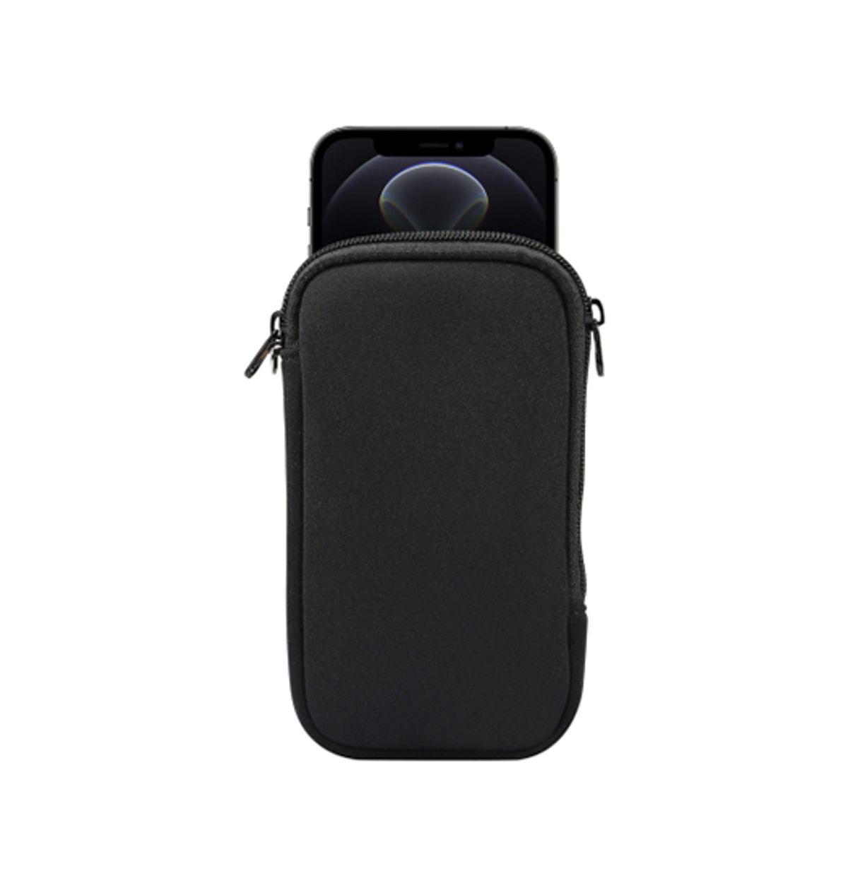 Huawei P Smart (2021) - Simple Nylon Sleeve Etui M. Lynlås - Jet Black