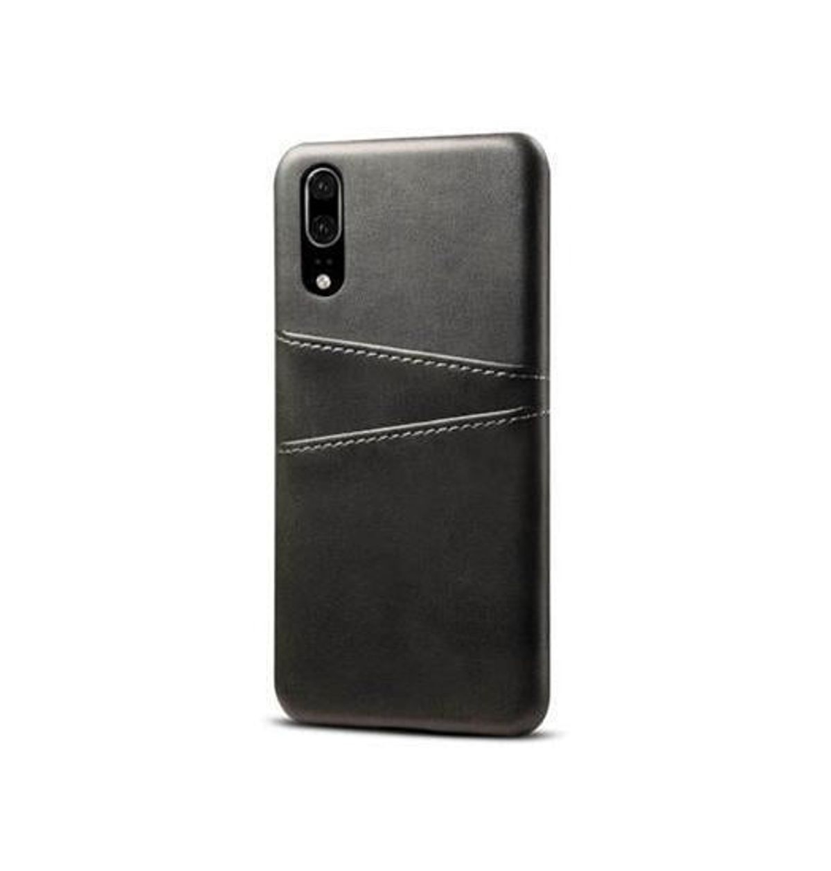 Huawei P20 - NX Design Læder Cover M. Kortholder - Sort