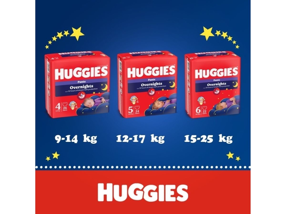 Huggies Diapers Overnight, 5 Dydis, 12-17 Kg, 24 Vnt, 2661902