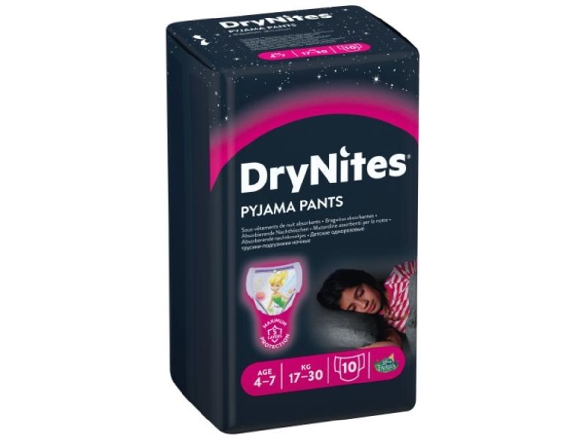 Huggies Drynites Pyjama Pants, Pige, Bukseble, 17 Kg, 30 Kg, Flerfarvet, Velcro