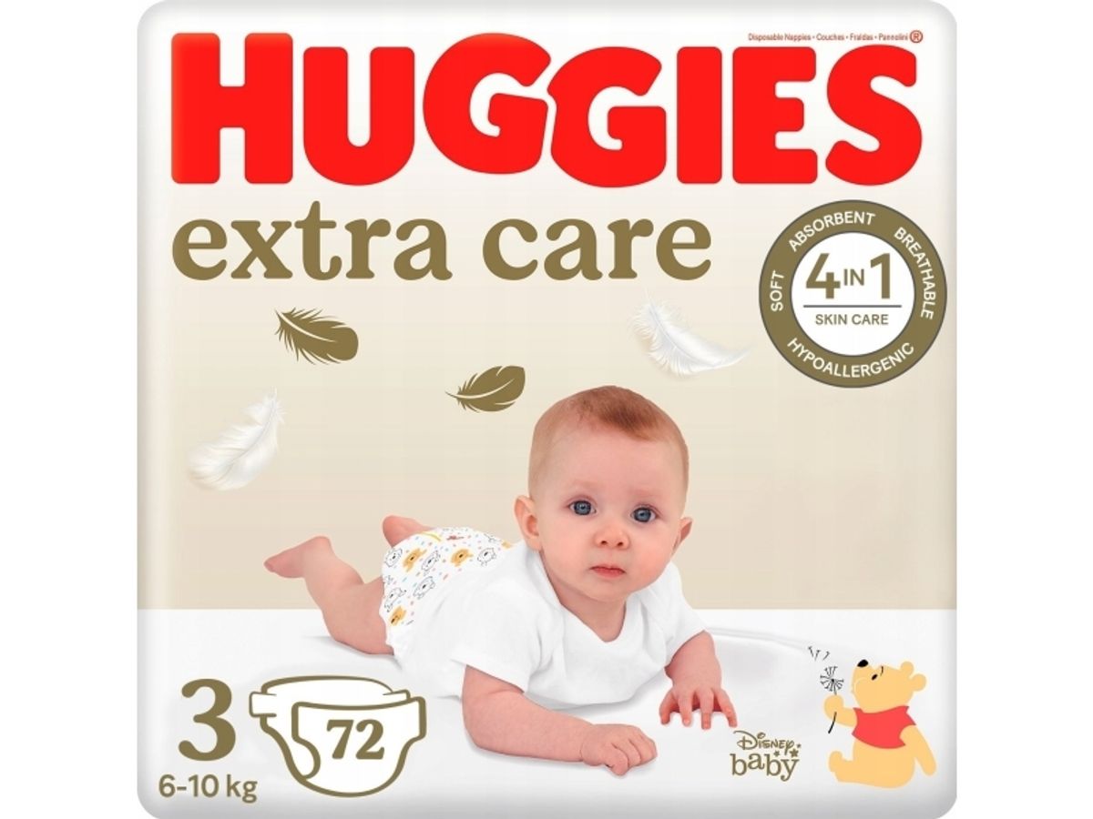 Huggies Huggies Diapers Extra Care 3, 6-10Kg, 72 Pcs., 2590051