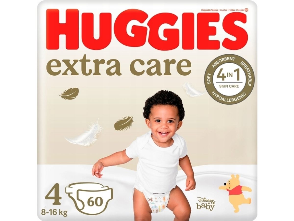 Huggies Pieluchy Huggies Diapers Extra Care 4, 8-16Kg, 60 Pcs., 2590061