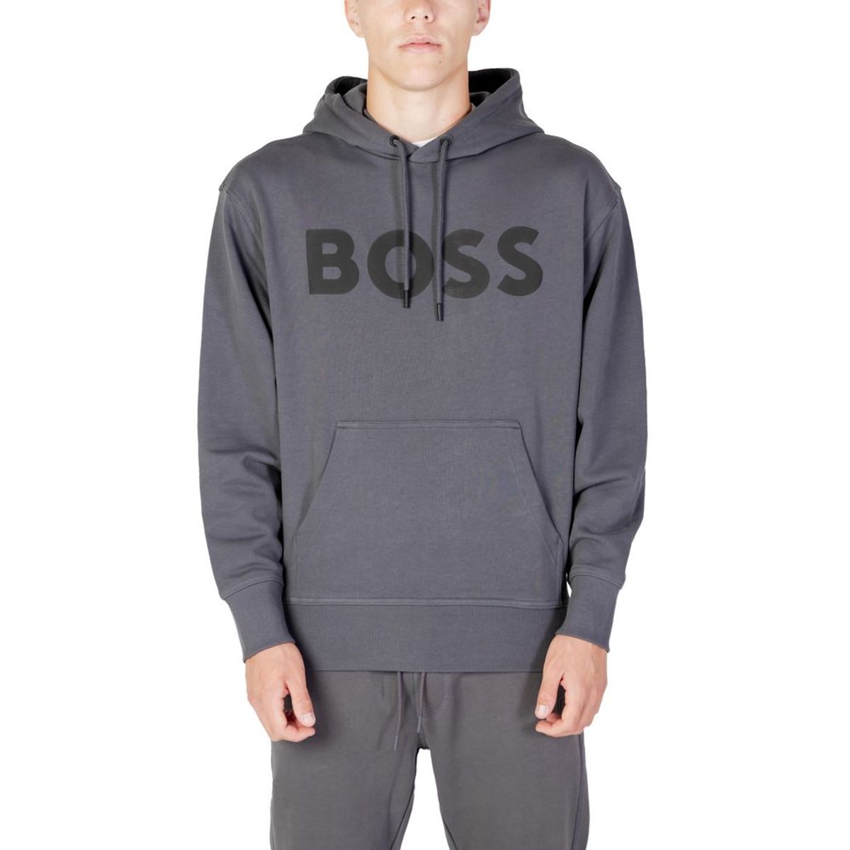 Hugo Boss Gray Cotton Sweater