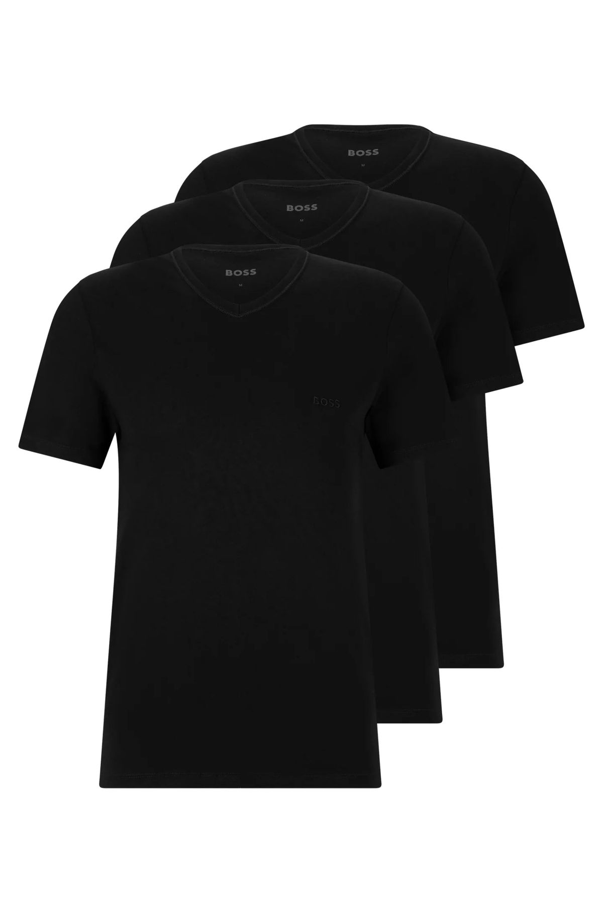 Hugo Boss T-shirts 3 stk. pakke Sort - WeDoBetter.dk