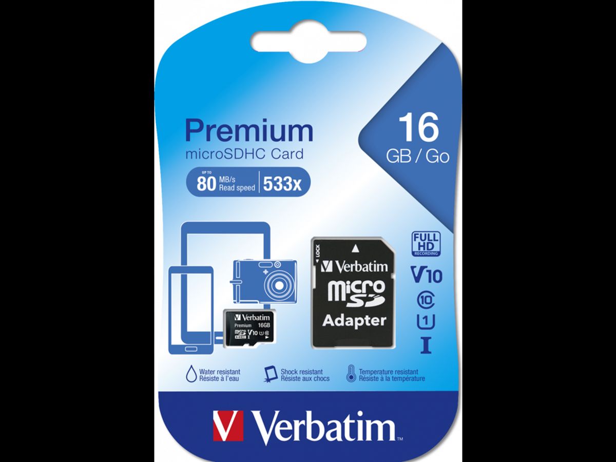 Hukommelseskort | Micro Sdhc | 16 Gb | Verbatim