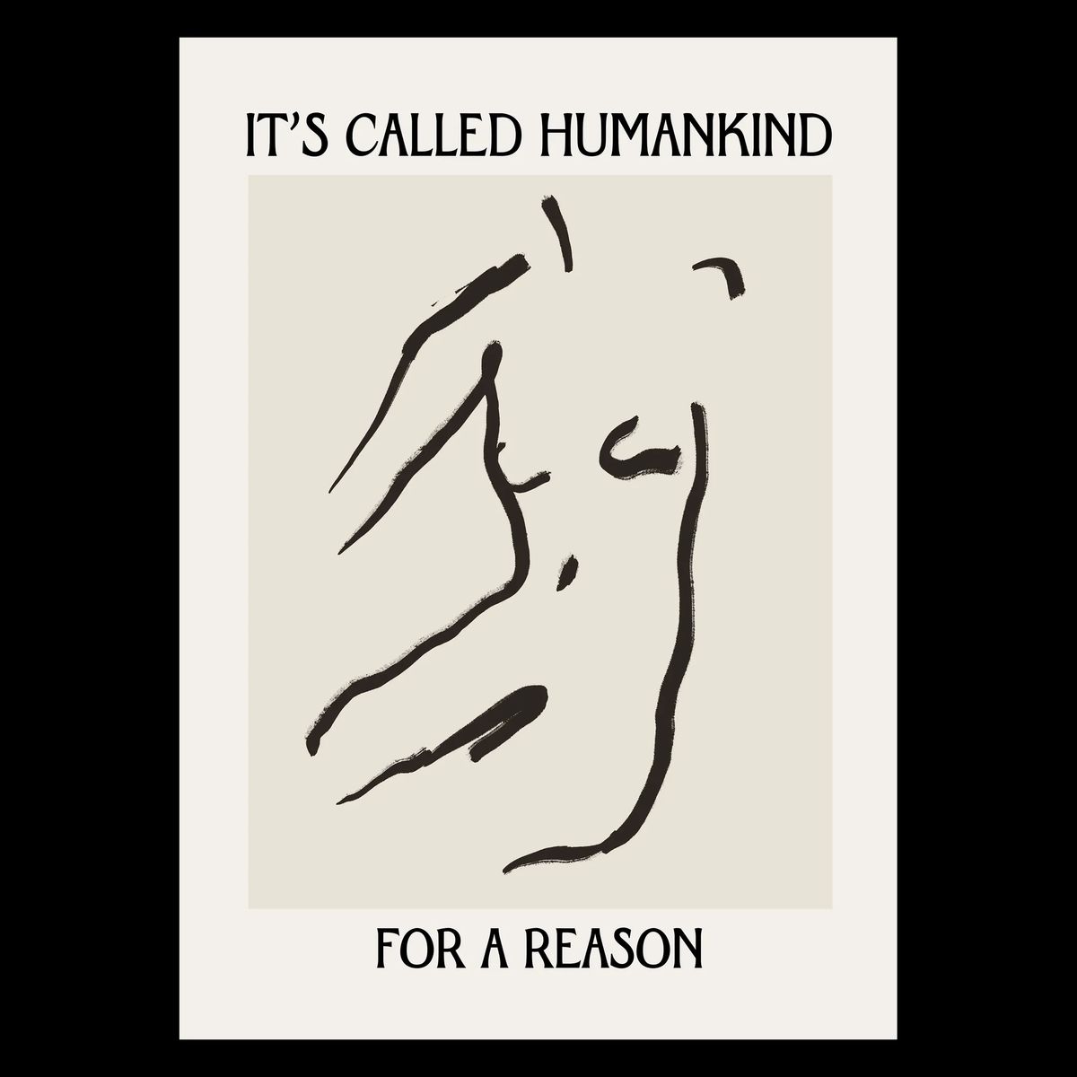 Humankind Plakat 42x60 (A2) / Hvid Egetræ