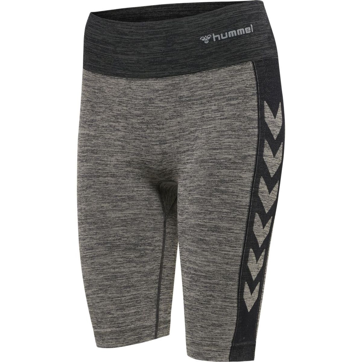 Hummel CLEA Seamless Cycling Shorts - Chateau Gray/Black Melange