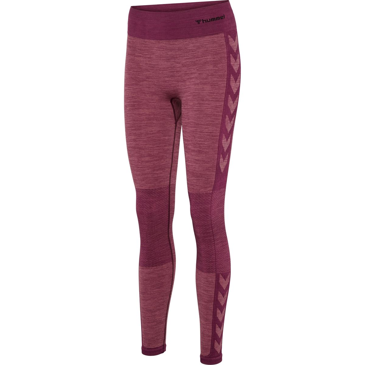 Hummel CLEA Seamless Mid Waist Tights - Grape Wine/Crushed Berry Mel