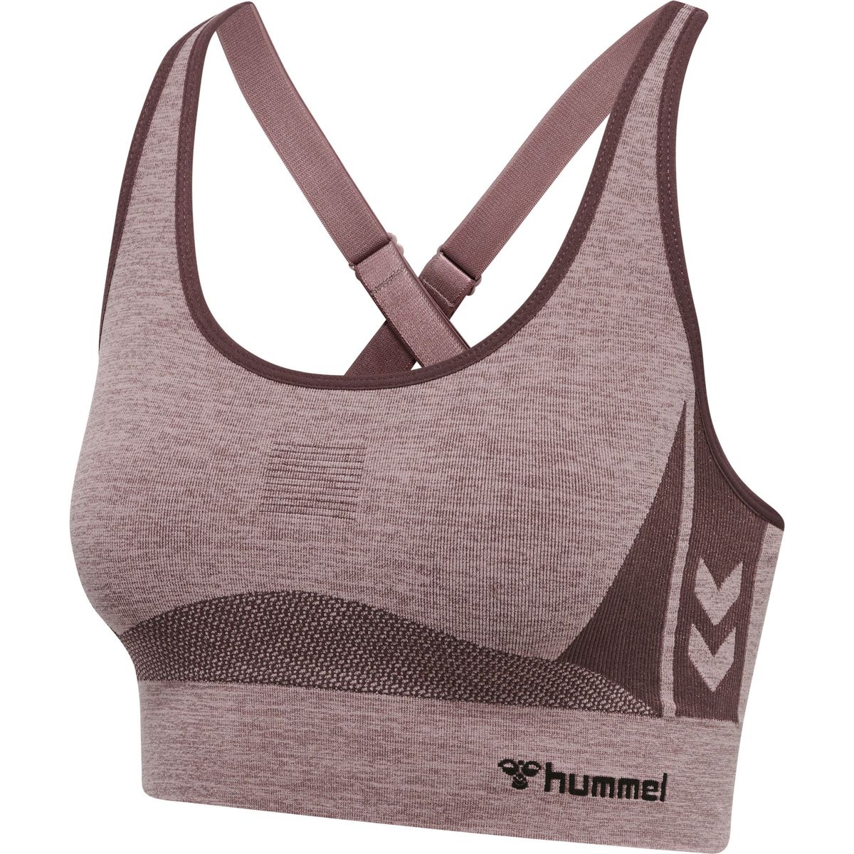 Hummel CLEA Seamless Sports Top - Fudge Woodrose Melange