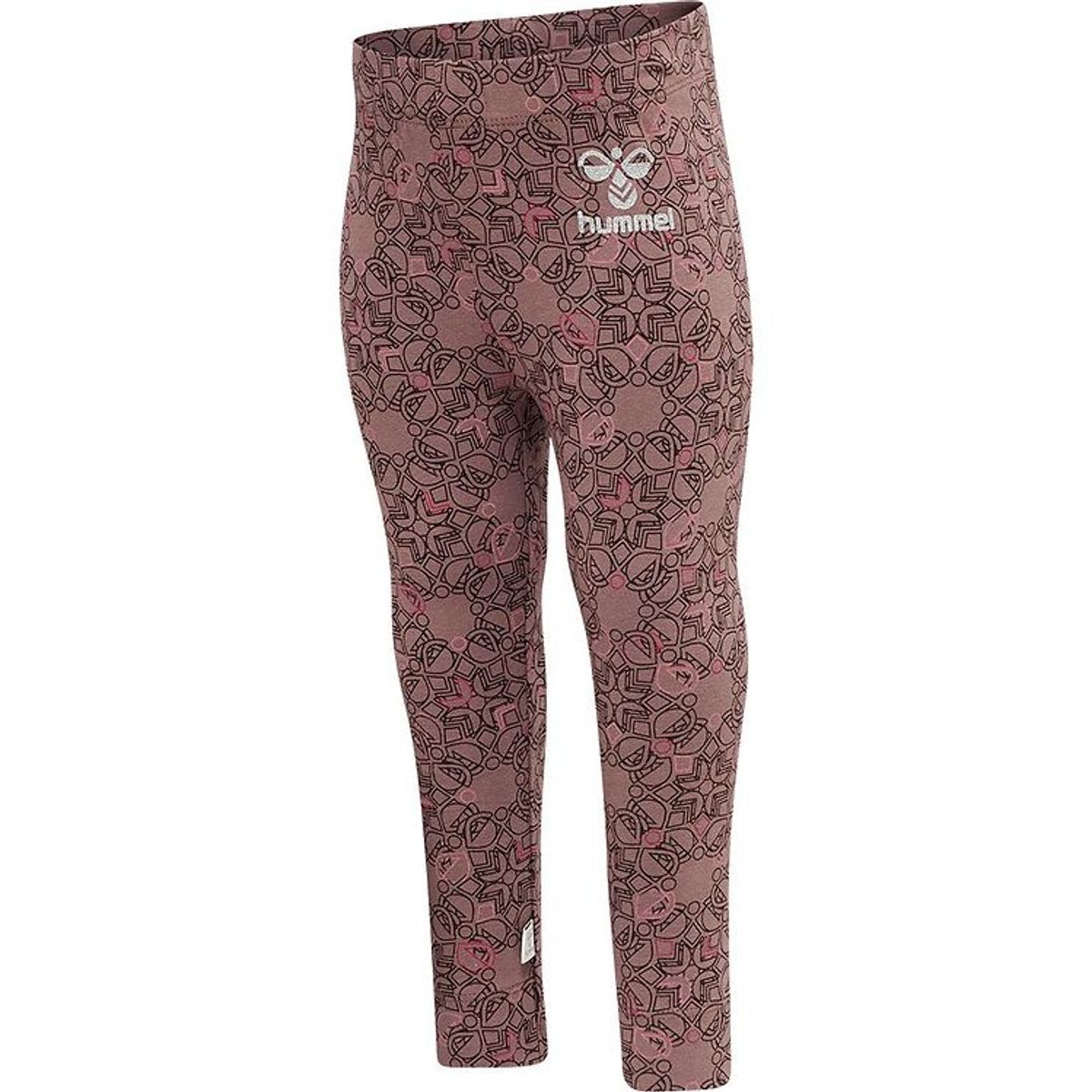 Hummel Leggings - hmlFia - Deep Taupe m. Sølvglimmer