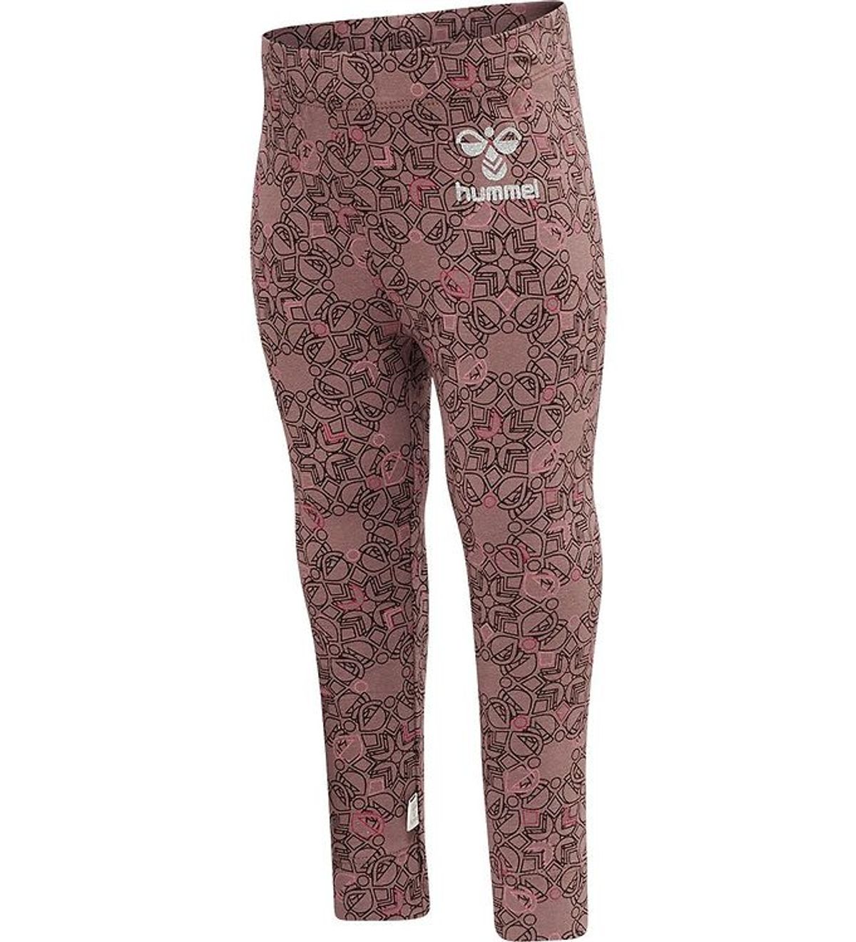 Hummel Leggings - hmlFia - Deep Taupe m. Sølvglimmer