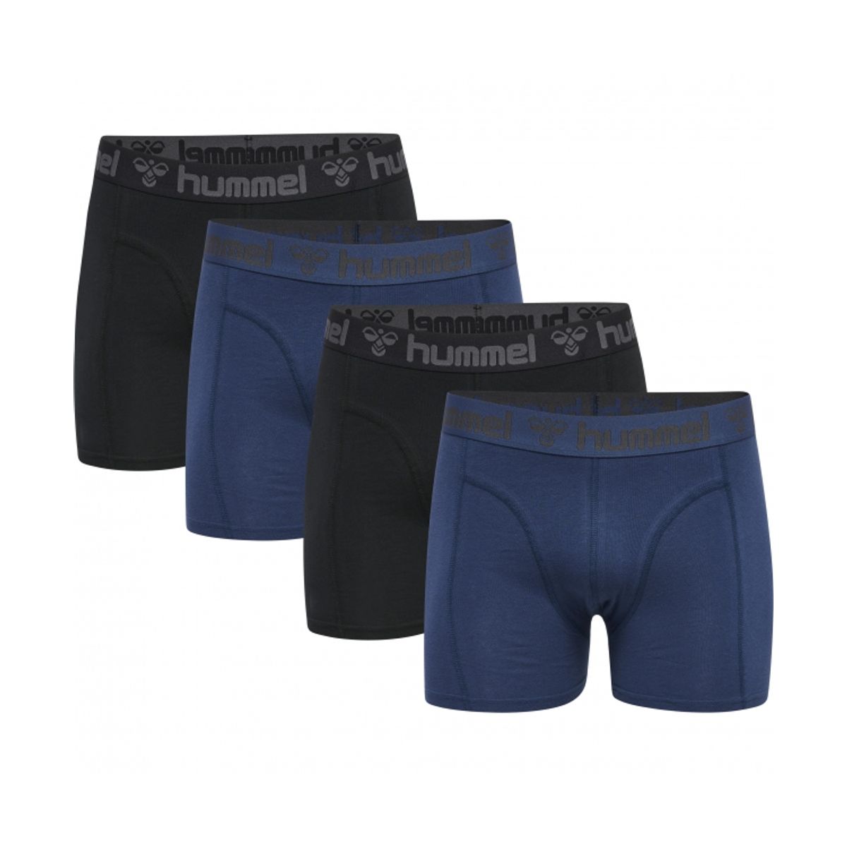 Hummel Marston 4pak underbukser/boxershorts i sort & mørkeblå til herre