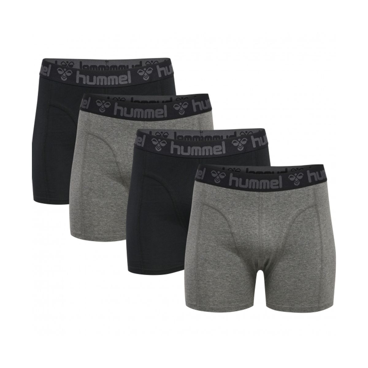 Hummel Marston 4pak underbukser/boxershorts i sort & mørkegrå til herre