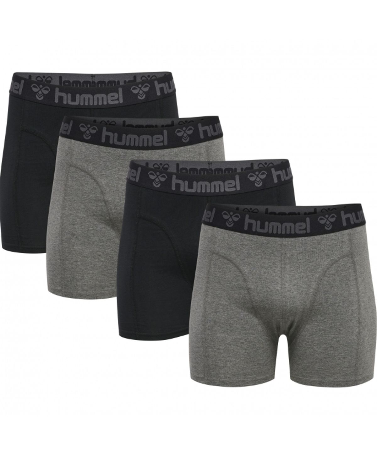 Hummel Marston 4pak underbukser/boxershorts i sort & mørkegrå til herre