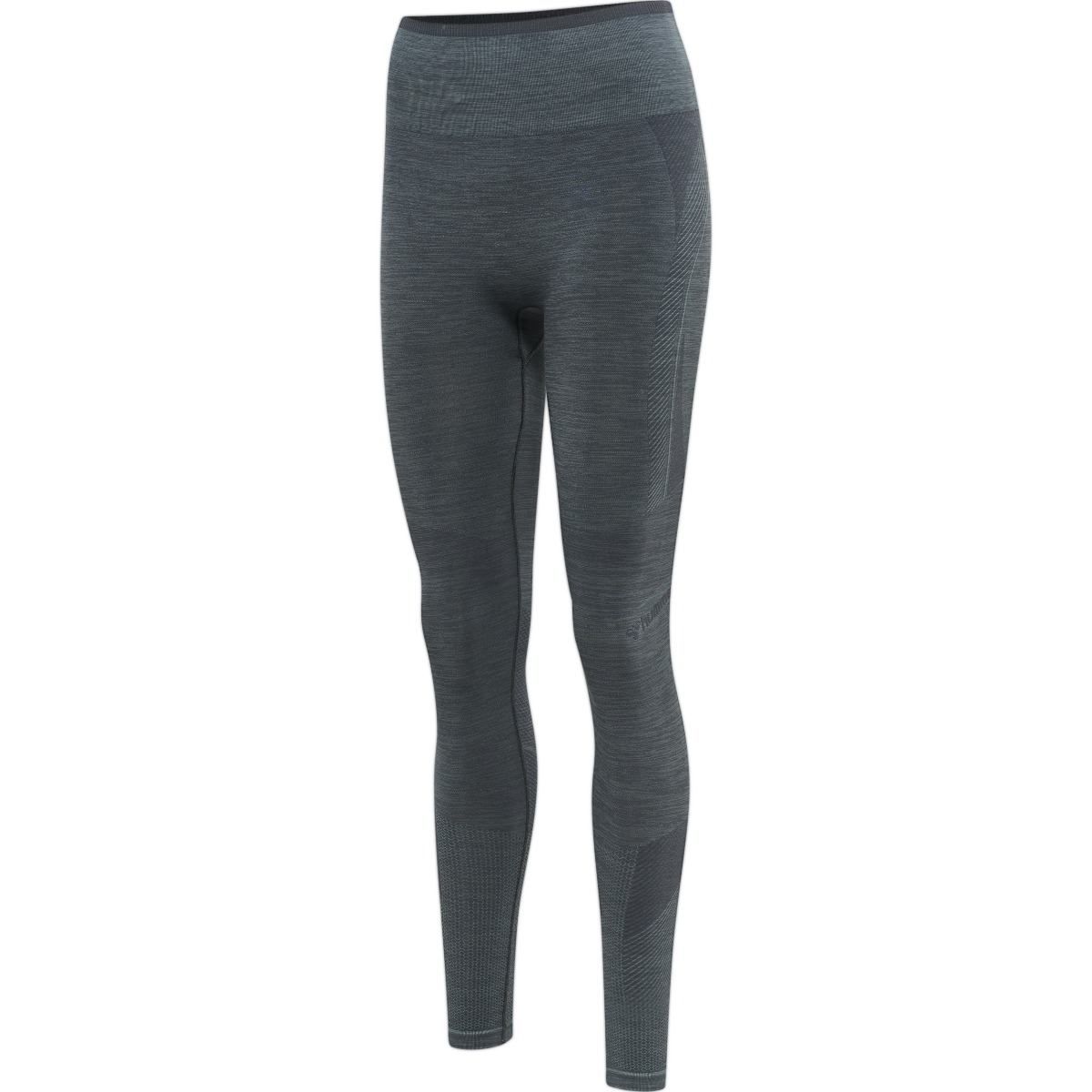 Hummel SKY High Waist Seamless Tights - Asphalt/Quiet Shade Melange