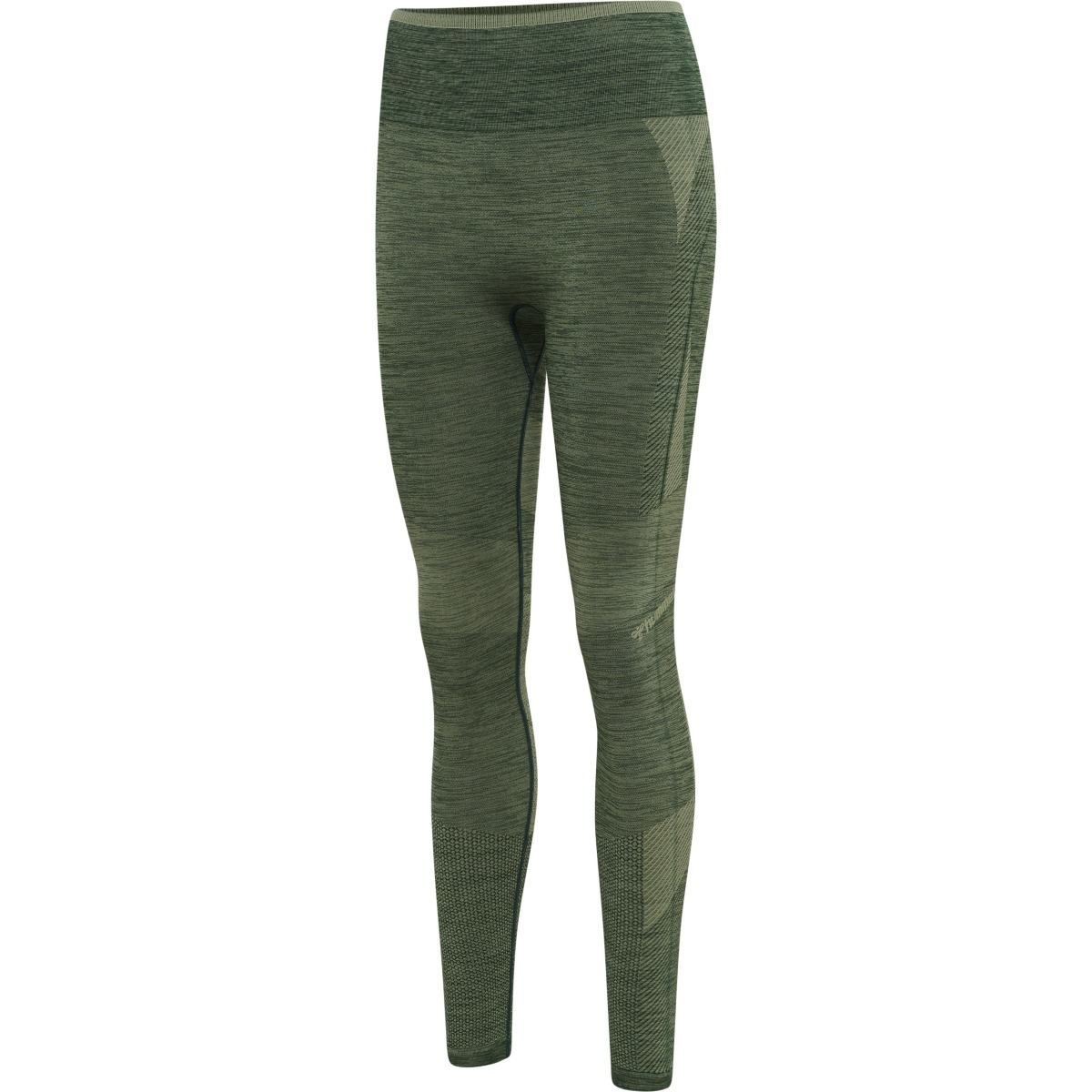 Hummel SKY High Waist Seamless Tights - Darkest Spruce/Basil Melange