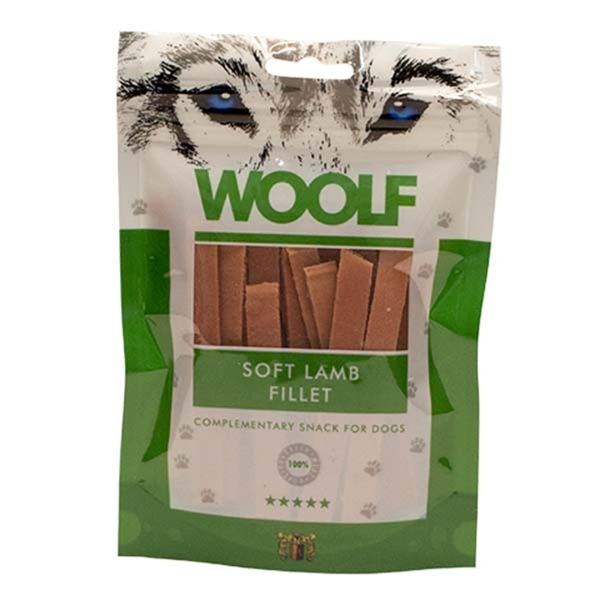 Hundegodbid Woolf blød lammesnack, 100g