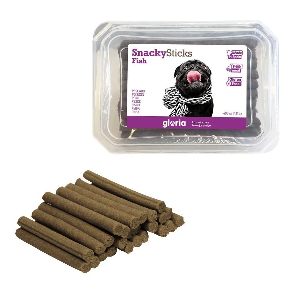 Hundesnack Gloria Snackys Sticks Fisk Små stænger (350 g)