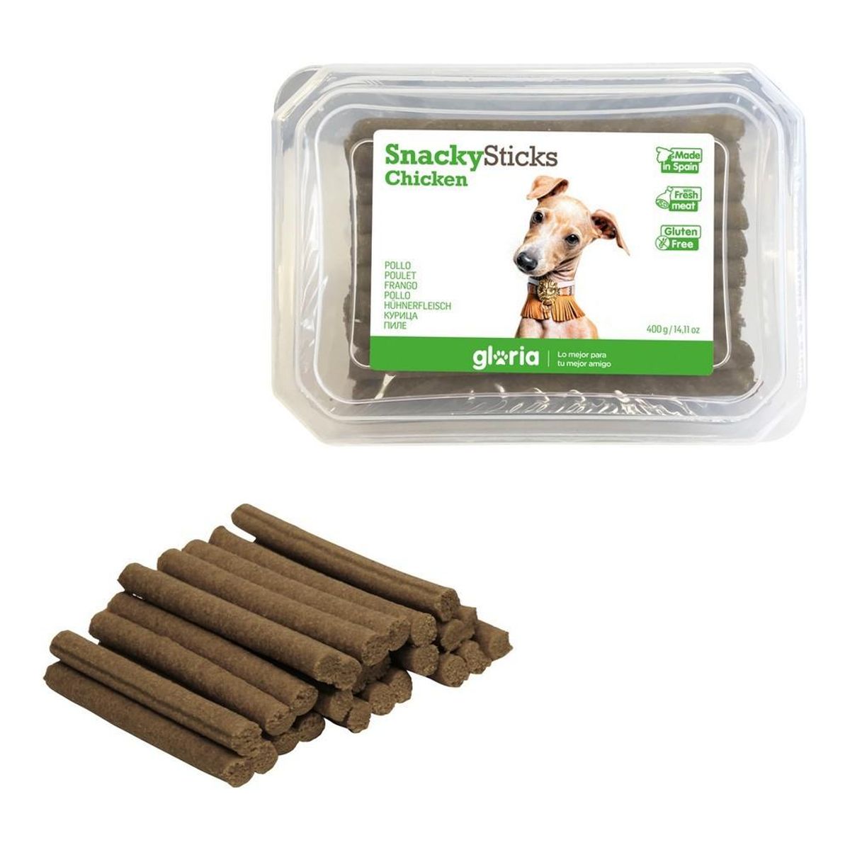 Hundesnack Gloria Snackys Sticks Kylling Små stænger (800 g) (800 g)