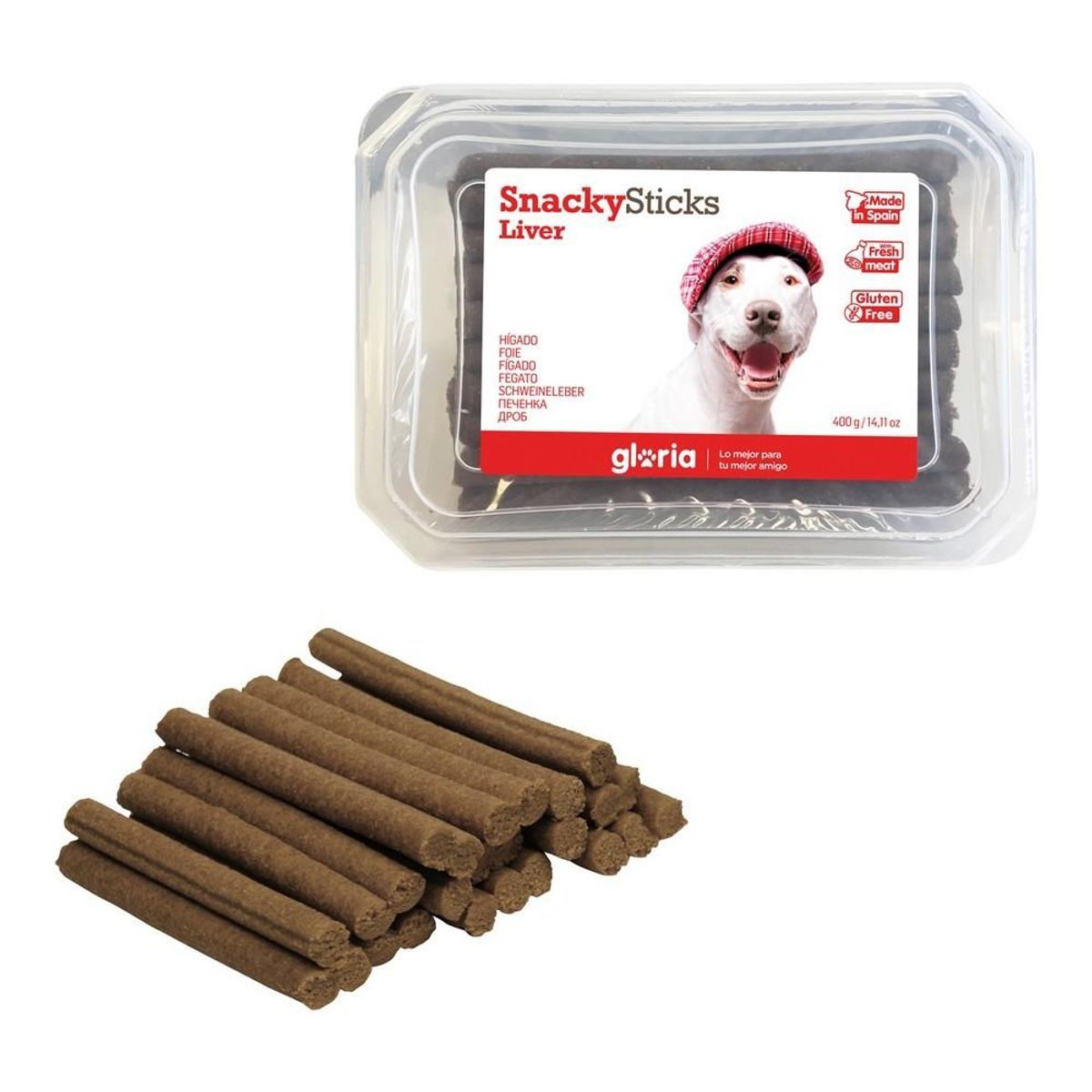 Hundesnack Gloria Snackys Sticks Lever (800 g) (800 g)