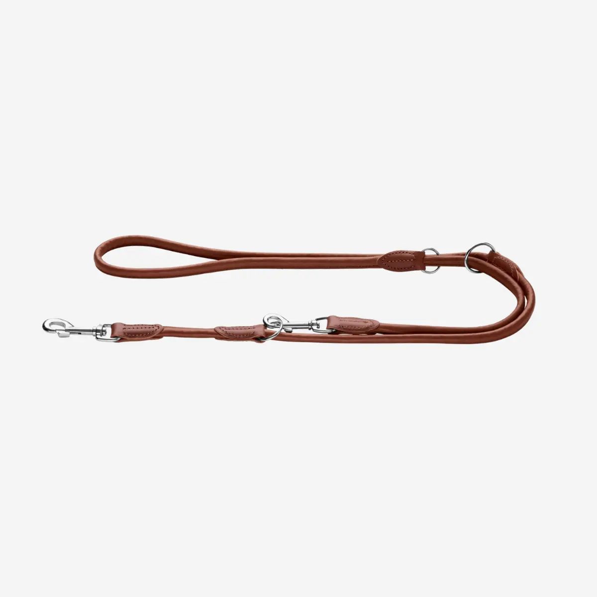 Hunter Round and Soft // Justerbar line i blødt læder (cognac) - S