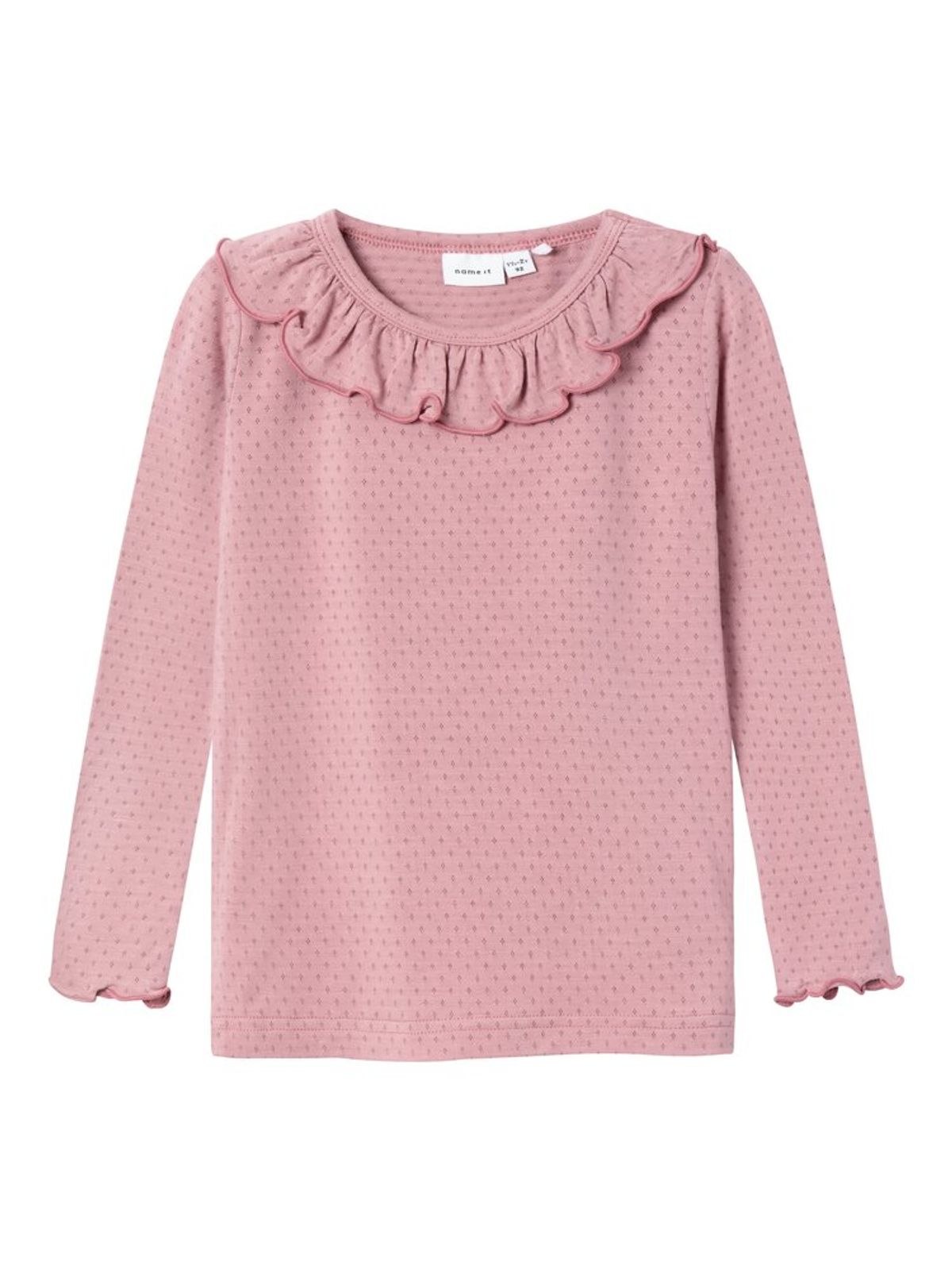 Husia langærmet slim top - Nostalgia Rose - 86